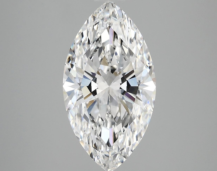 3.05 Carat Marquise Shaped Excellent Cut VVS2 IGI Certified Lab Grown Diamond
