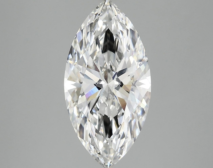 3.07 Carat Marquise Shaped Ideal Cut VVS2 IGI Certified Lab Grown Diamond