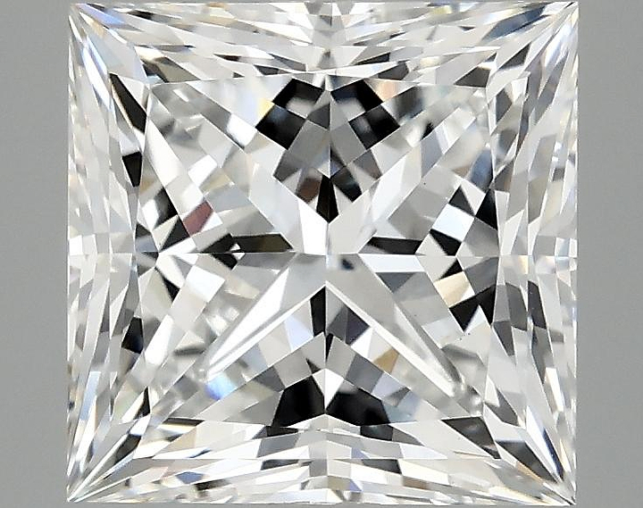4.04 Carat Princess Shaped Ideal Cut VVS2 IGI Certified Lab Grown Diamond