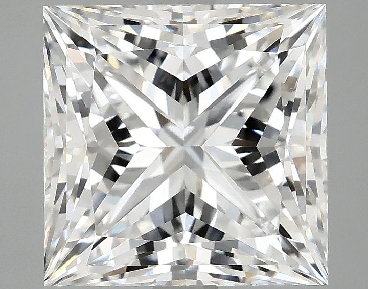 5.1 Carat Princess Shaped Ideal Cut VVS2 IGI Certified Lab Grown Diamond