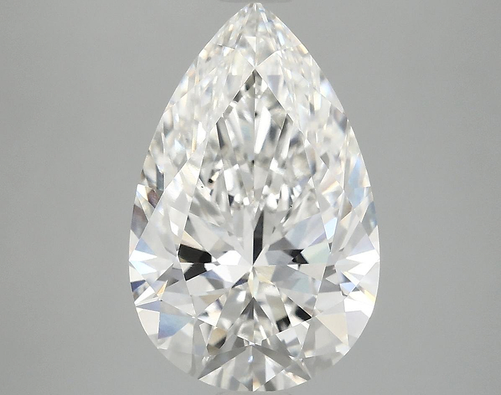 4.09 Carat Pear Shaped Ideal Cut VVS2 GSI Certified Lab Grown Diamond