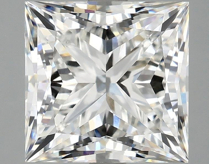 4.14 Carat Princess Shaped Ideal Cut VVS2 IGI Certified Lab Grown Diamond