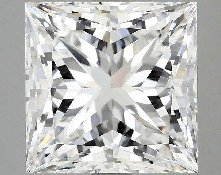 4.94 Carat Princess Shaped Ideal Cut VVS2 IGI Certified Lab Grown Diamond