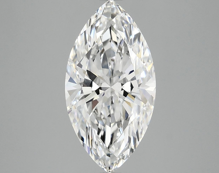 3.06 Carat Marquise Shaped Ideal Cut VVS2 IGI Certified Lab Grown Diamond