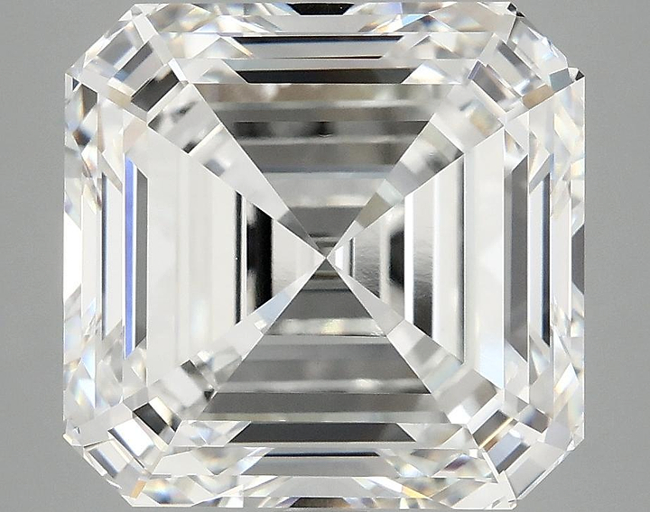 7.82 Carat Asscher Shaped Ideal Cut VVS2 IGI Certified Lab Grown Diamond