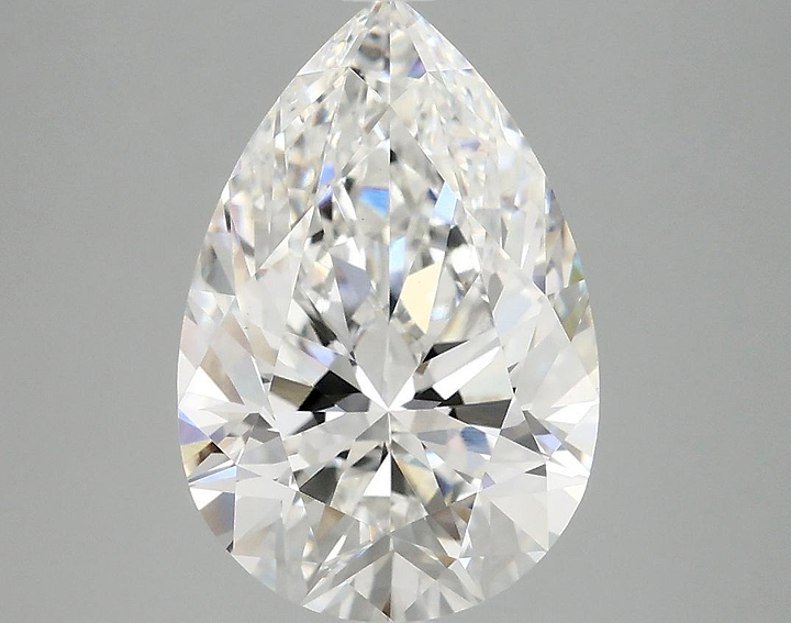 3.96 Carat Pear Shaped Excellent Cut VVS2 IGI Certified Lab Grown Diamond