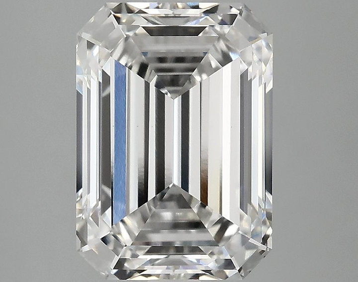 3.71 Carat Emerald Shaped Ideal Cut VVS2 IGI Certified Lab Grown Diamond