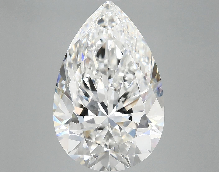 7.37 Carat Pear Shaped Ideal Cut VVS2 IGI Certified Lab Grown Diamond