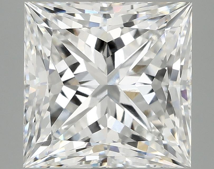 5.09 Carat Princess Shaped Ideal Cut VVS2 IGI Certified Lab Grown Diamond