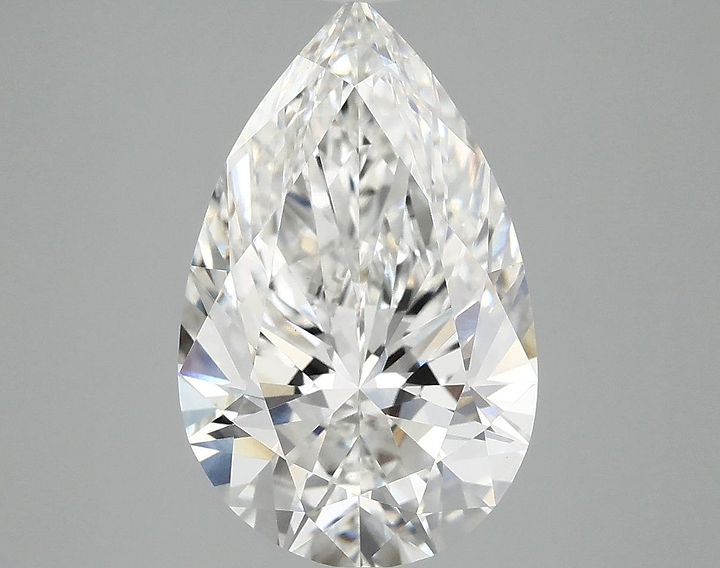3.95 Carat Pear Shaped Ideal Cut VVS2 IGI Certified Lab Grown Diamond