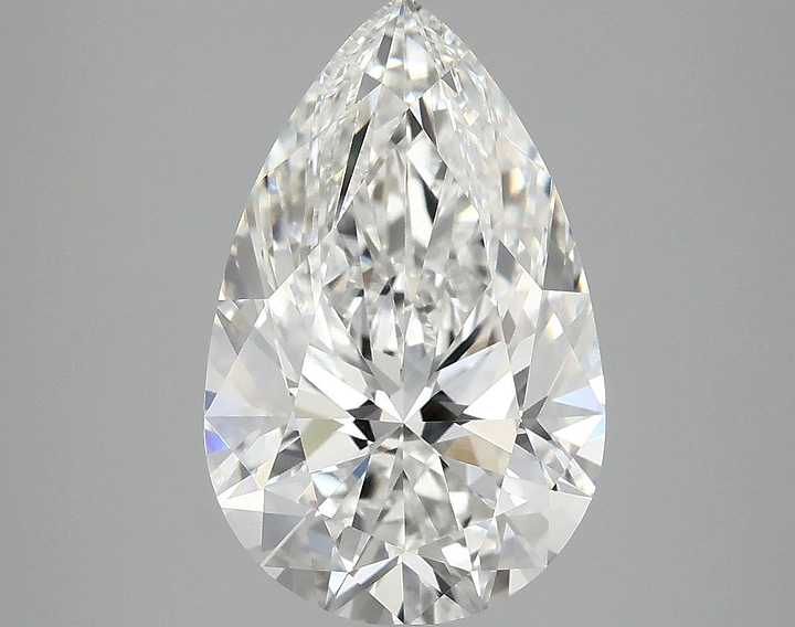 3.98 Carat Pear Shaped Ideal Cut VVS2 IGI Certified Lab Grown Diamond