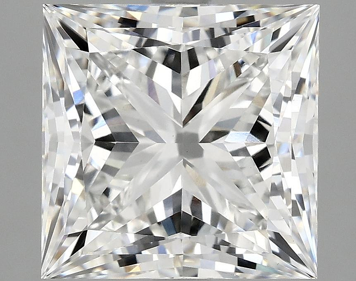 4.18 Carat Princess Shaped Ideal Cut VVS2 IGI Certified Lab Grown Diamond