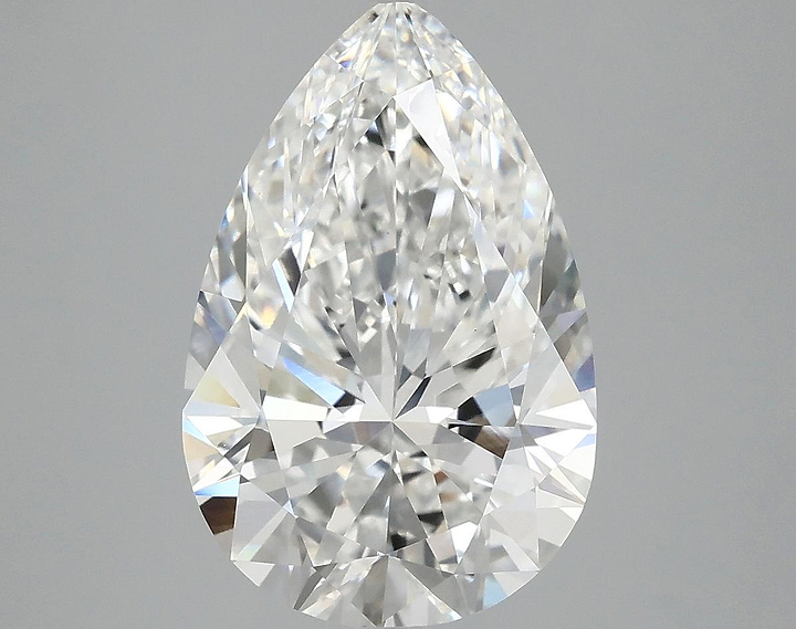4.05 Carat Pear Shaped Excellent Cut VVS2 IGI Certified Lab Grown Diamond
