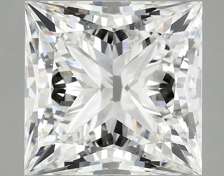4.84 Carat Princess Shaped Ideal Cut VVS2 IGI Certified Lab Grown Diamond