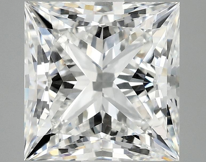 4.17 Carat Princess Shaped Ideal Cut VVS2 IGI Certified Lab Grown Diamond