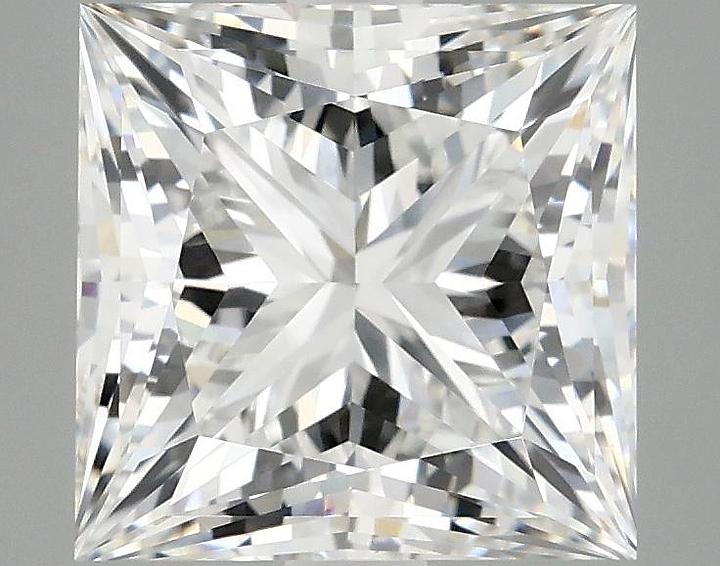 4.05 Carat Princess Shaped Ideal Cut VVS2 IGI Certified Lab Grown Diamond