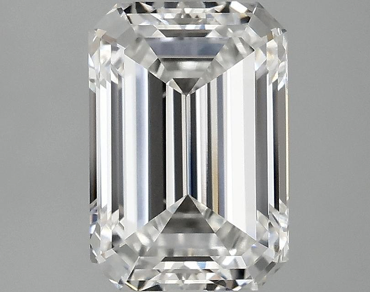 2.57 Carat Emerald Shaped Ideal Cut VVS2 IGI Certified Lab Grown Diamond