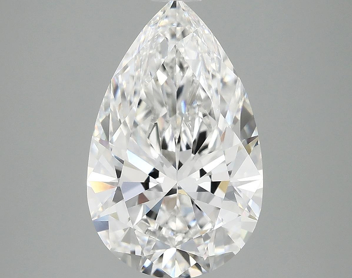 3.83 Carat Pear Shaped Ideal Cut VVS2 IGI Certified Lab Grown Diamond