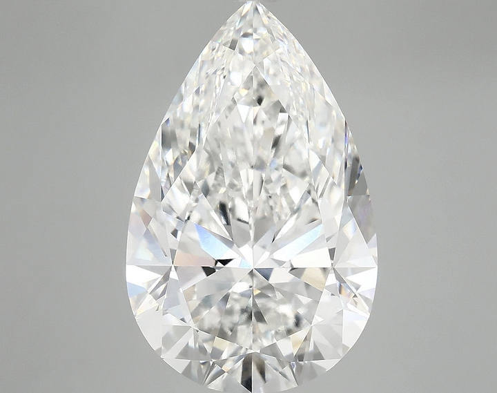 7.36 Carat Pear Shaped Ideal Cut VVS2 IGI Certified Lab Grown Diamond