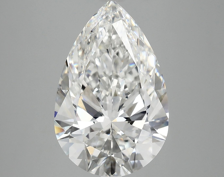 5.91 Carat Pear Shaped Ideal Cut VVS2 IGI Certified Lab Grown Diamond