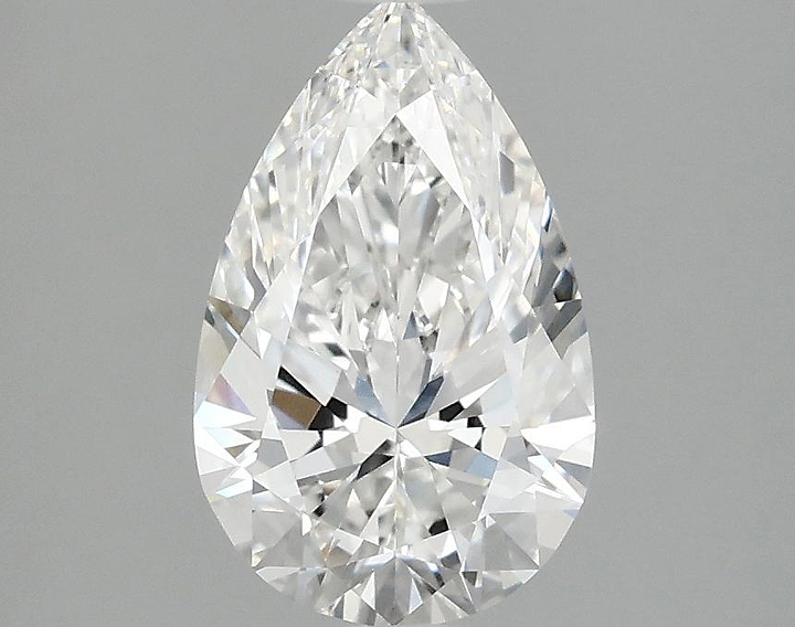 1.56 Carat Pear Shaped Ideal Cut VVS2 IGI Certified Lab Grown Diamond