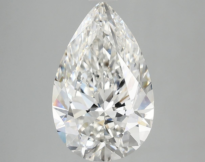 4.04 Carat Pear Shaped Ideal Cut VVS2 IGI Certified Lab Grown Diamond