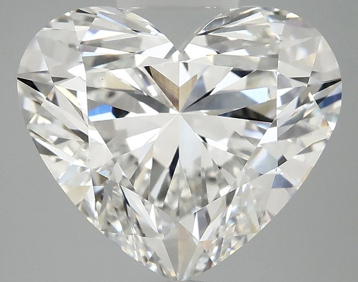 5.02 Carat Heart Shaped Ideal Cut VVS2 IGI Certified Lab Grown Diamond