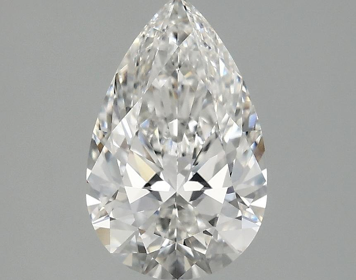 1.58 Carat Pear Shaped Ideal Cut VVS2 IGI Certified Lab Grown Diamond