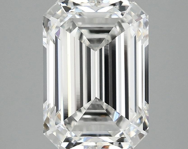 3.09 Carat Emerald Shaped Ideal Cut VVS2 IGI Certified Lab Grown Diamond