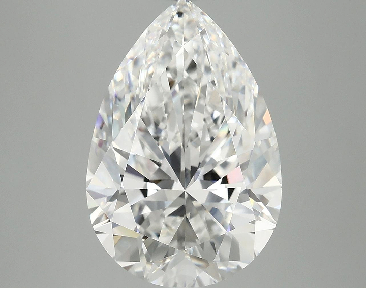 6.14 Carat Pear Shaped Excellent Cut VVS2 IGI Certified Lab Grown Diamond