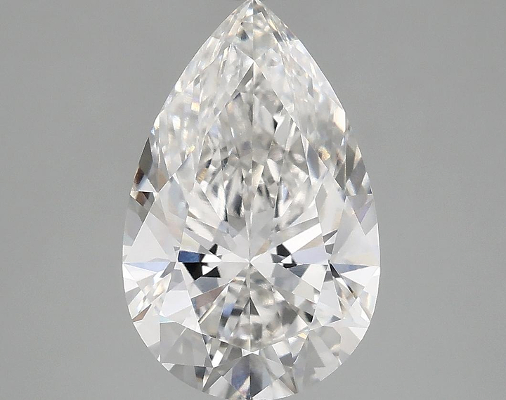 3.07 Carat Pear Shaped Ideal Cut VVS2 IGI Certified Lab Grown Diamond