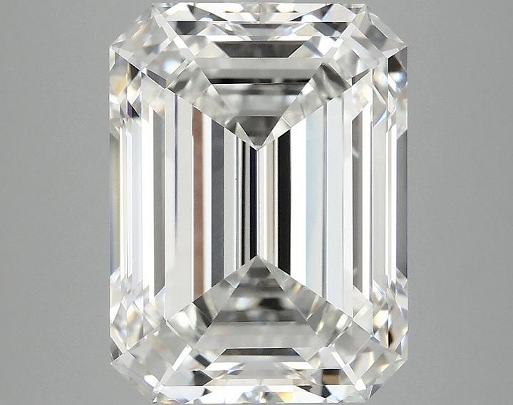 6.05 Carat Emerald Shaped Excellent Cut VVS2 IGI Certified Lab Grown Diamond