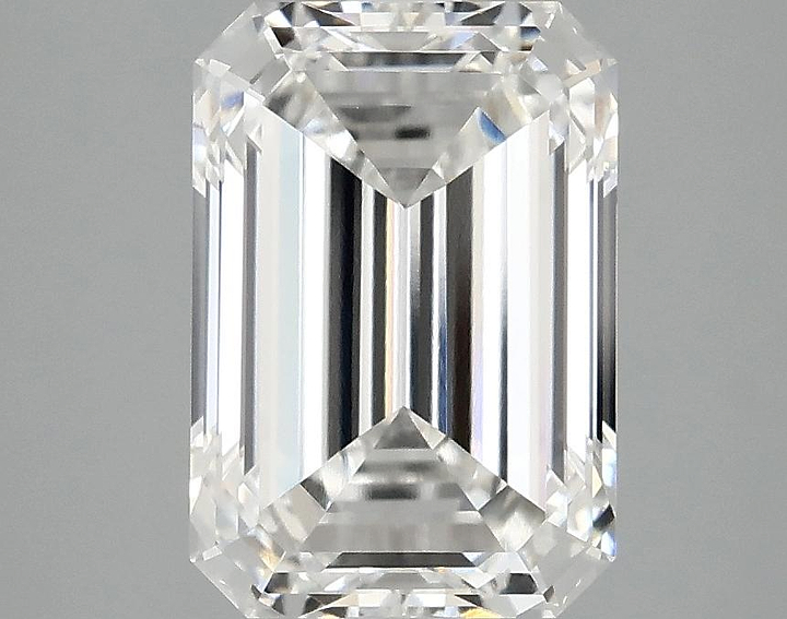 3.09 Carat Emerald Shaped Ideal Cut VVS2 IGI Certified Lab Grown Diamond