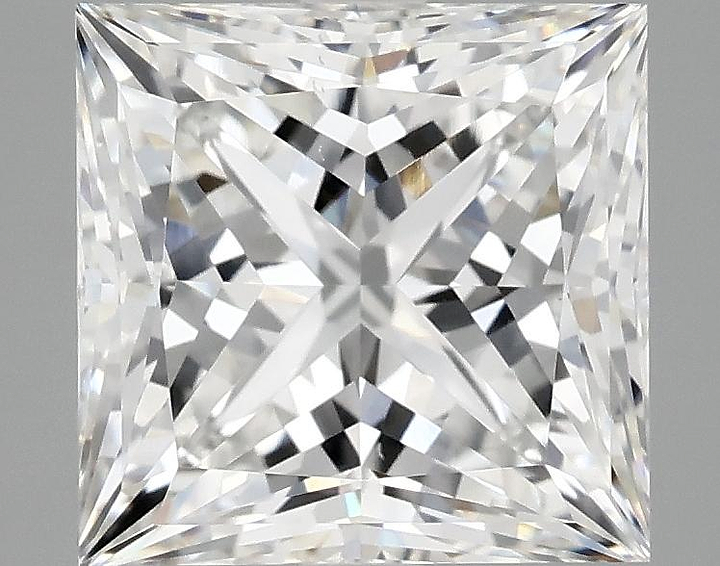 4.09 Carat Princess Shaped Ideal Cut VS2 IGI Certified Lab Grown Diamond