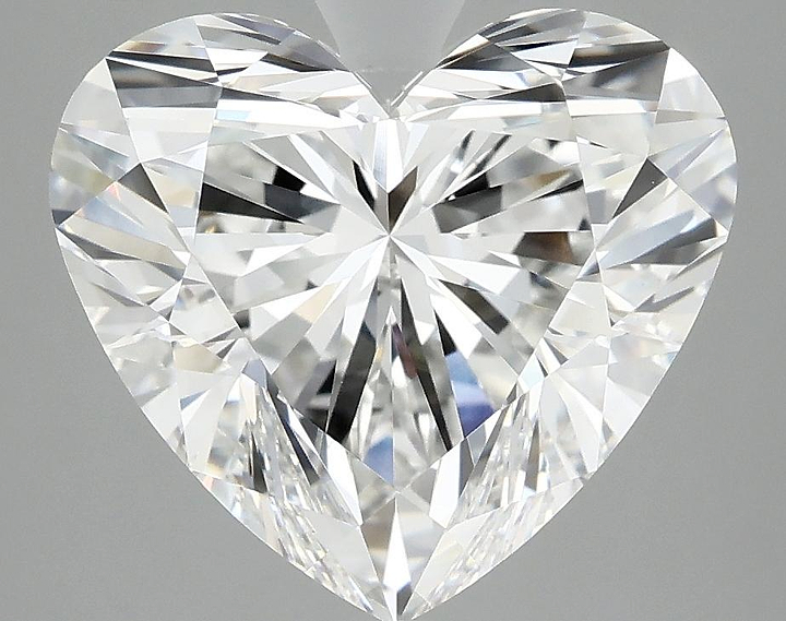 5.08 Carat Heart Shaped Ideal Cut VVS2 IGI Certified Lab Grown Diamond