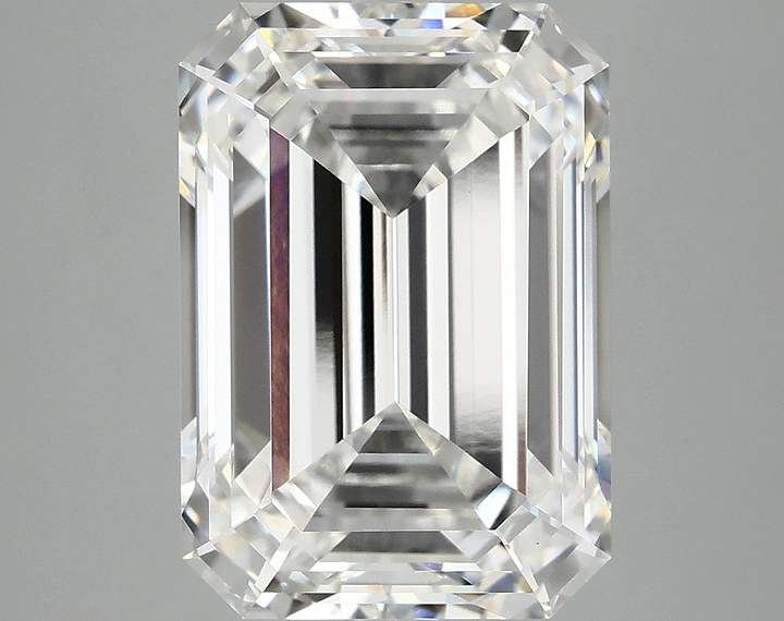 7.61 Carat Emerald Shaped Ideal Cut VVS2 IGI Certified Lab Grown Diamond