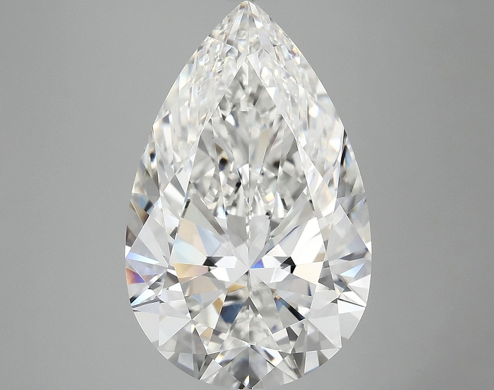 7.6 Carat Pear Shaped Ideal Cut VVS2 IGI Certified Lab Grown Diamond