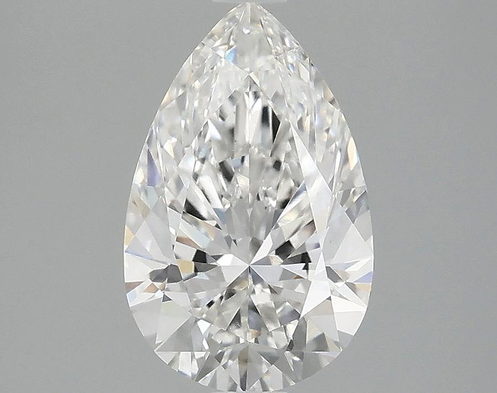 1.58 Carat Pear Shaped Ideal Cut VVS2 IGI Certified Lab Grown Diamond
