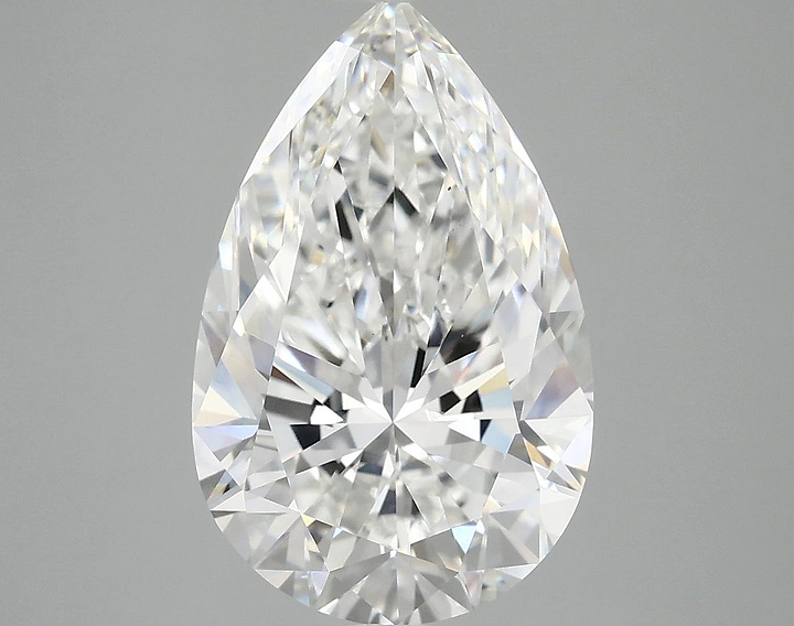 3.81 Carat Pear Shaped Ideal Cut VS1 IGI Certified Lab Grown Diamond