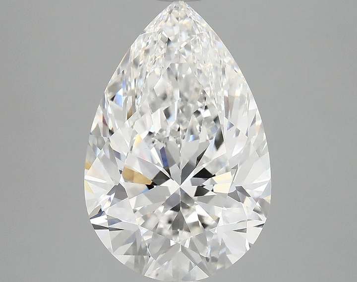 3.96 Carat Pear Shaped Excellent Cut VVS2 IGI Certified Lab Grown Diamond
