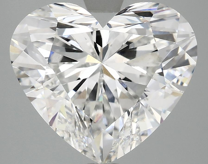 5.05 Carat Heart Shaped Ideal Cut VVS2 IGI Certified Lab Grown Diamond