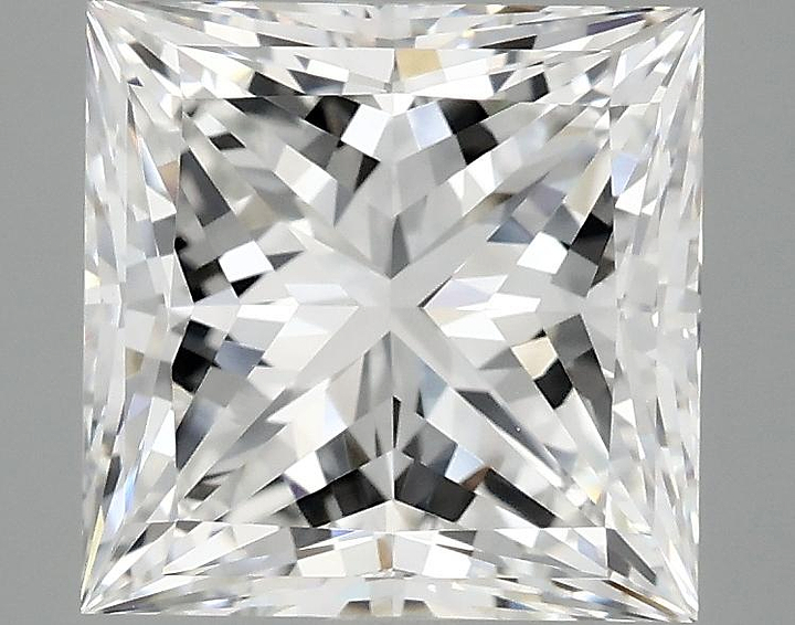 3.92 Carat Princess Shaped Ideal Cut VVS2 IGI Certified Lab Grown Diamond