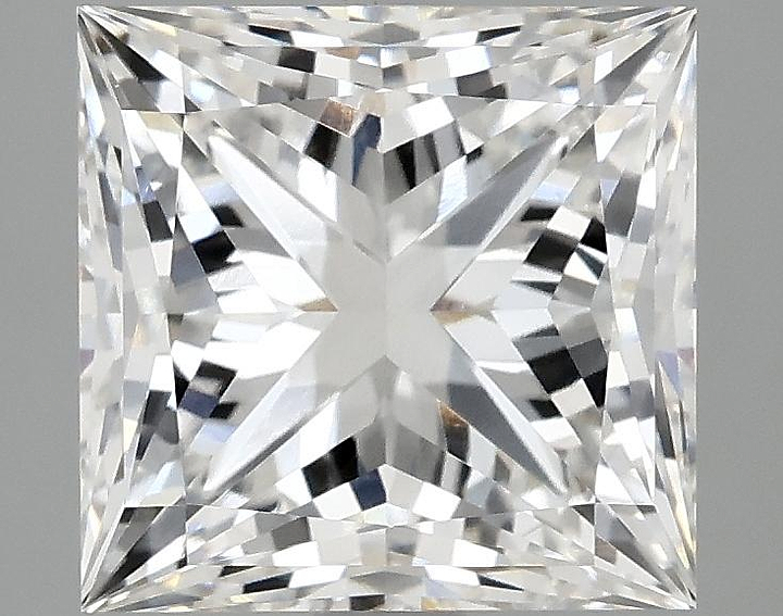 3.95 Carat Princess Shaped Ideal Cut VVS2 IGI Certified Lab Grown Diamond