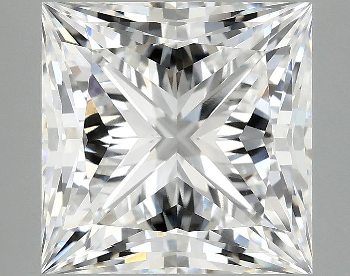 5.19 Carat Princess Shaped Ideal Cut VVS2 IGI Certified Lab Grown Diamond