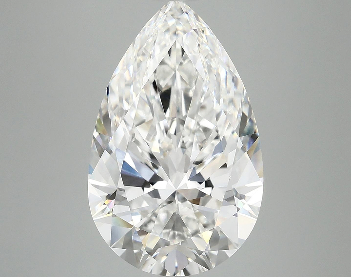 7.41 Carat Pear Shaped Ideal Cut VVS2 IGI Certified Lab Grown Diamond