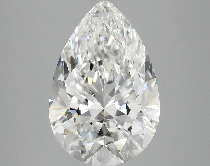4.08 Carat Pear Shaped Excellent Cut VVS2 IGI Certified Lab Grown Diamond