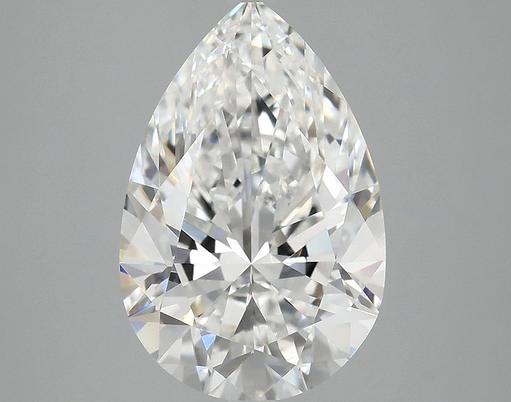 3.96 Carat Pear Shaped Excellent Cut VVS2 IGI Certified Lab Grown Diamond