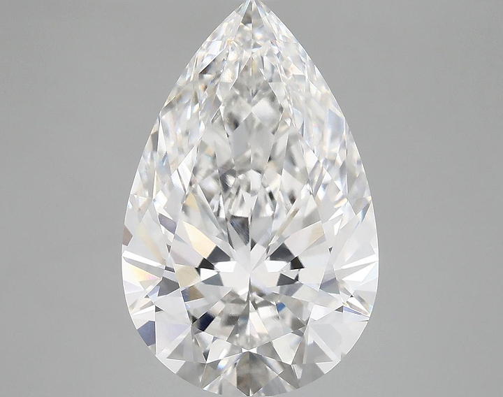 5.05 Carat Pear Shaped Ideal Cut VVS2 IGI Certified Lab Grown Diamond