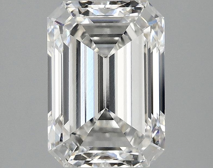 2.55 Carat Emerald Shaped Ideal Cut VVS2 IGI Certified Lab Grown Diamond