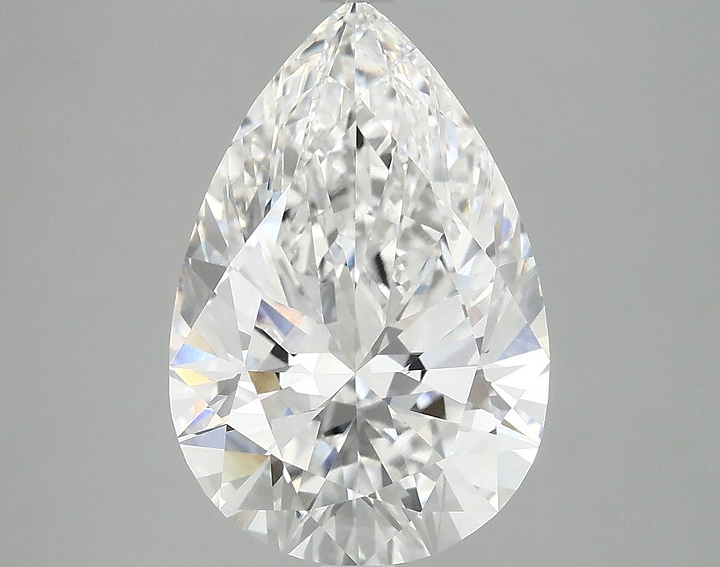 3.93 Carat Pear Shaped Excellent Cut VVS2 IGI Certified Lab Grown Diamond